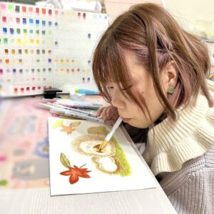 『念願の一人暮らしを実現！』六鹿 香（むしか・かおり）　画家／口と足で描く芸術家協会 所属